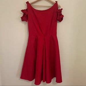 Unique Vintage Selma Swing Dress in Red